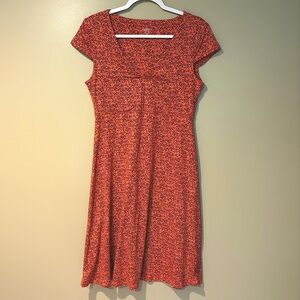 toad&co vibrant patterned maximalist burnt orange halloween vibes sundress